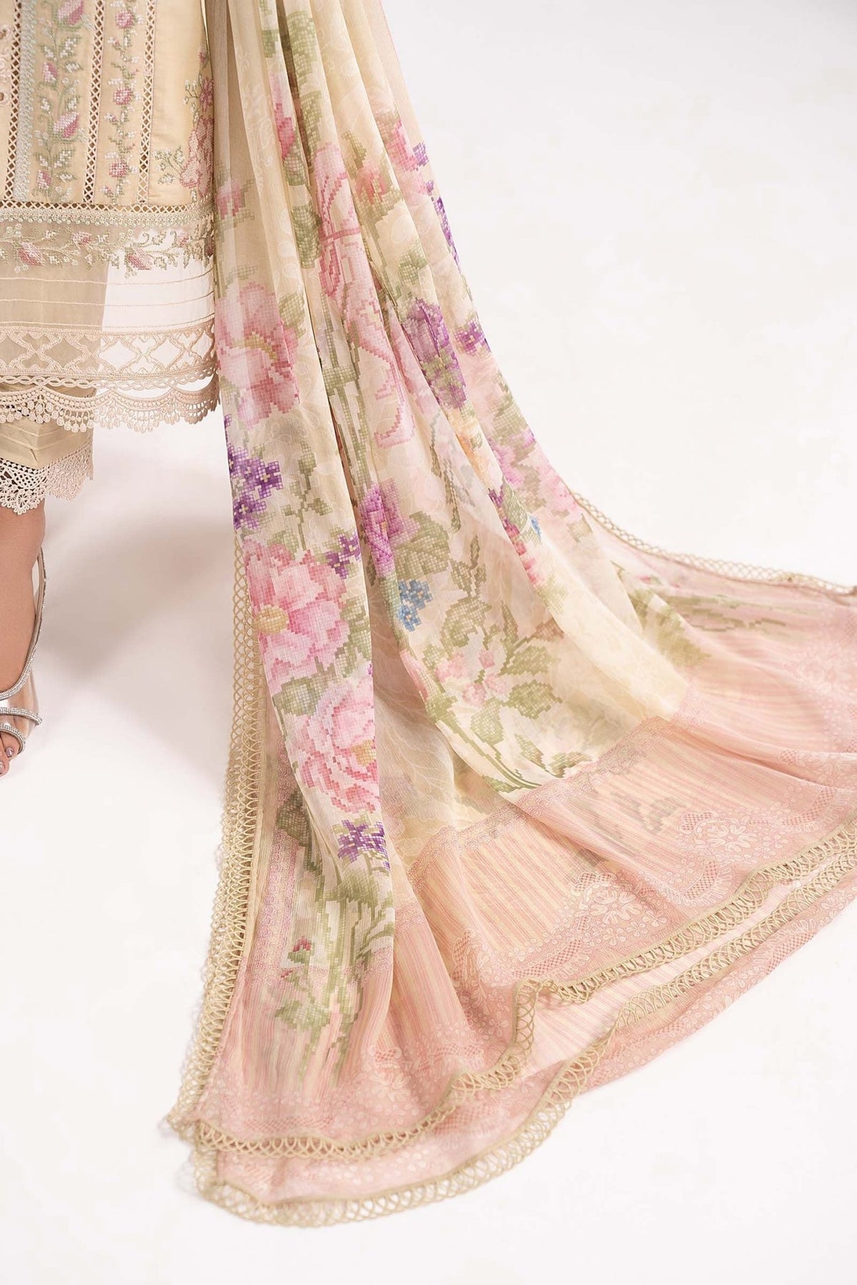 Maria B | RTW | 3 Piece Embroidered Lawn Suit-Brand:Maria B-Type:Luxury Pret-Yellow - House of Maryam- Buy in UK, USA