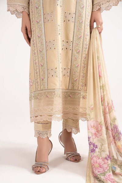 Maria B | RTW | 3 Piece Embroidered Lawn Suit-Brand:Maria B-Type:Luxury Pret-Yellow - House of Maryam- Buy in UK, USA