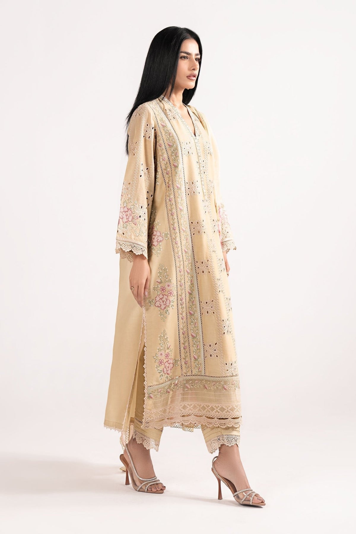 Maria B | RTW | 3 Piece Embroidered Lawn Suit-Brand:Maria B-Type:Luxury Pret-Yellow - House of Maryam- Buy in UK, USA