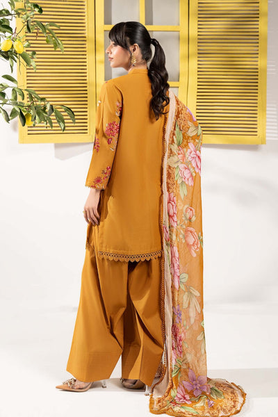 Maria B | RTW | 3 Piece Embroidered Lawn Suit-Brand:Maria B-Type:Luxury Pret-Yellow - House of Maryam- Buy in UK, USA
