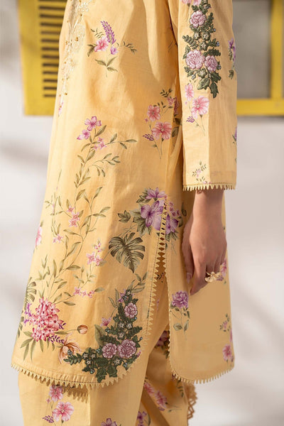 Maria B | RTW | 3 Piece Embroidered Lawn Suit-Brand:Maria B-Type:Luxury Pret-Yellow - House of Maryam- Buy in UK, USA