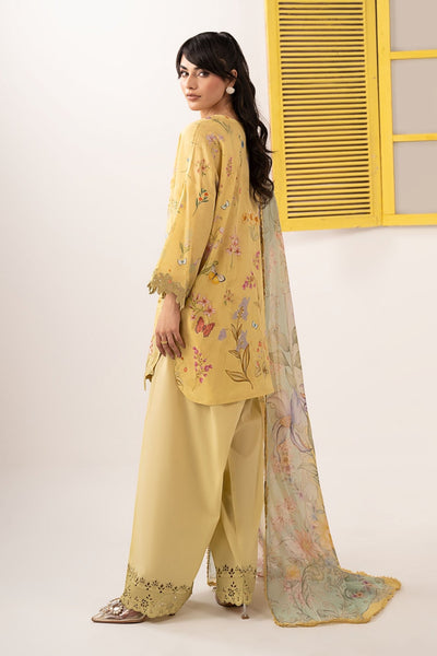 Maria B | RTW | 3 Piece Embroidered Lawn Suit-Brand:Maria B-Type:Luxury Pret-Yellow - House of Maryam- Buy in UK, USA