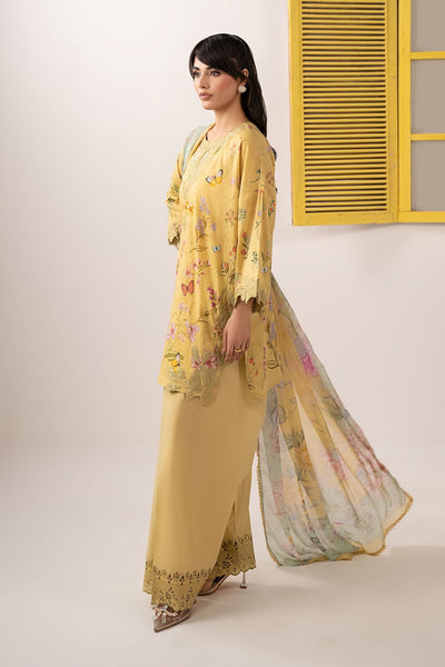 Maria B | RTW | 3 Piece Embroidered Lawn Suit-Brand:Maria B-Type:Luxury Pret-Yellow - House of Maryam- Buy in UK, USA