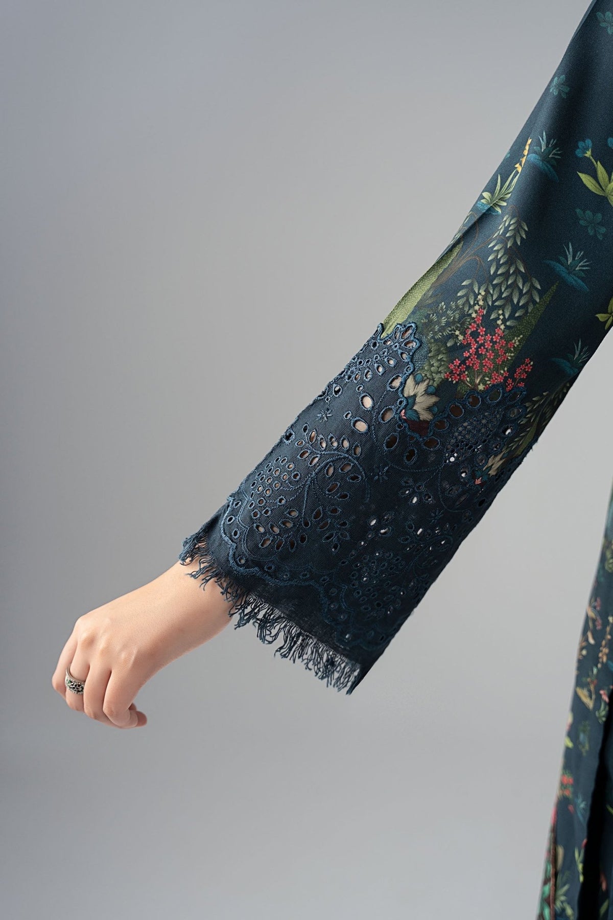 Maria B | RTW | 3 Piece Embroidered Linen Suit-Brand:Maria B-Type:Luxury Pret-Blue - House of Maryam- Buy in UK, USA