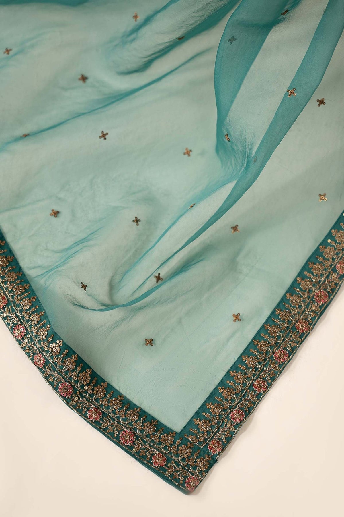 Maria B | RTW | 3 Piece Embroidered Linen Suit-Brand:Maria B-Type:Luxury Pret-Green - House of Maryam- Buy in UK, USA