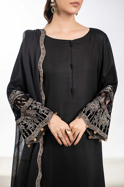 Maria B | RTW | 3 Piece Embroidered Marina Suit-Brand:Maria B-Type:Luxury Pret-Black - House of Maryam- Buy in UK, USA