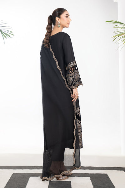 Maria B | RTW | 3 Piece Embroidered Marina Suit-Brand:Maria B-Type:Luxury Pret-Black - House of Maryam- Buy in UK, USA