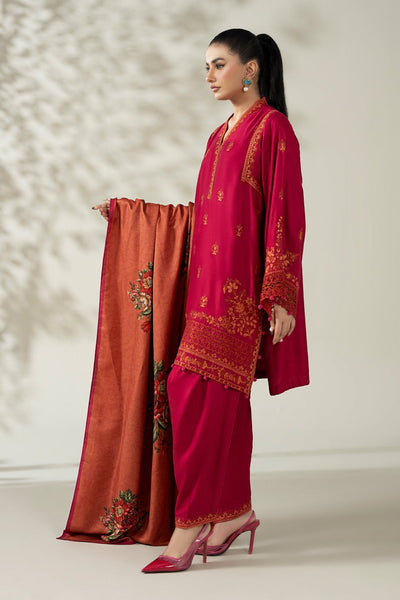 Maria B | RTW | 3 Piece Embroidered Marina Suit-Brand:Maria B-Type:Luxury Pret-Pink - House of Maryam- Buy in UK, USA
