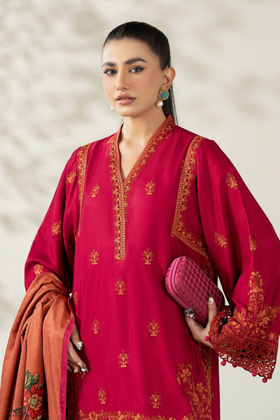 Maria B | RTW | 3 Piece Embroidered Marina Suit-Brand:Maria B-Type:Luxury Pret-Pink - House of Maryam- Buy in UK, USA