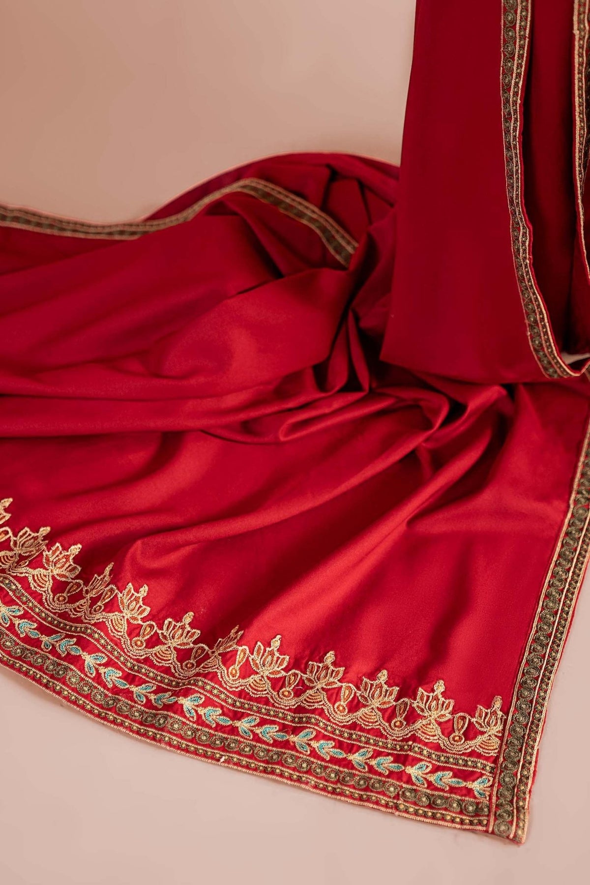 Maria B | RTW | 3 Piece Embroidered Marina Suit-Brand:Maria B-Type:Luxury Pret-Red - House of Maryam- Buy in UK, USA