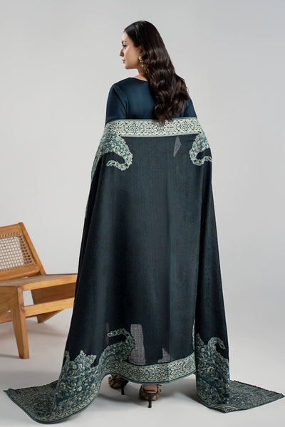 Maria B | RTW | 3 Piece Embroidered Marina Twill Suit-Brand:Maria B-Type:Luxury Pret-Blue - House of Maryam- Buy in UK, USA