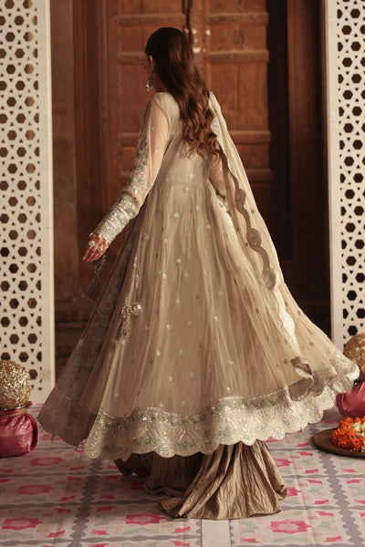 Maria B | RTW | 3 Piece Embroidered Net Suit-Brand:Maria B-Type:Luxury Formals-Grey - House of Maryam- Buy in UK, USA