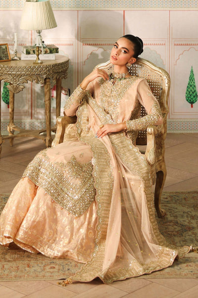 Maria B | RTW | 3 Piece Embroidered Net Suit-Brand:Maria B-Type:Luxury Formals-Pink - House of Maryam- Buy in UK, USA