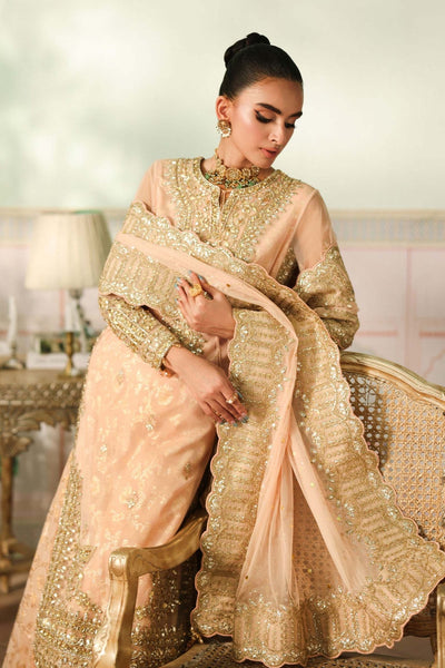 Maria B | RTW | 3 Piece Embroidered Net Suit-Brand:Maria B-Type:Luxury Formals-Pink - House of Maryam- Buy in UK, USA