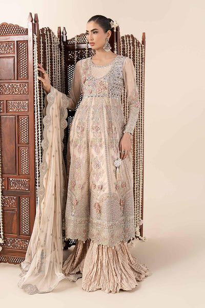 Maria B | RTW | 3 Piece Embroidered Net Suit-Brand:Maria B-Type:Luxury Formals-White - House of Maryam- Buy in UK, USA