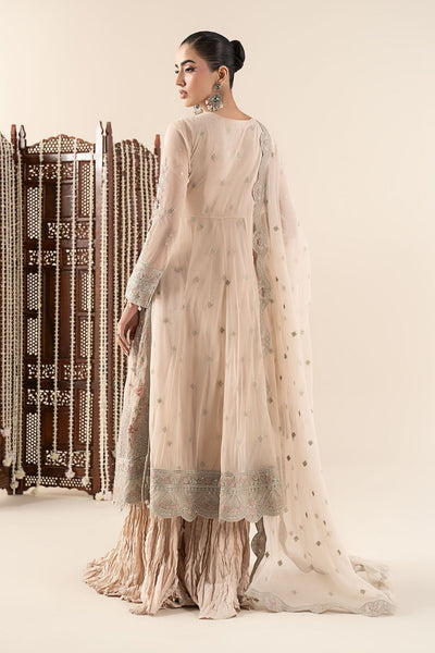 Maria B | RTW | 3 Piece Embroidered Net Suit-Brand:Maria B-Type:Luxury Formals-White - House of Maryam- Buy in UK, USA