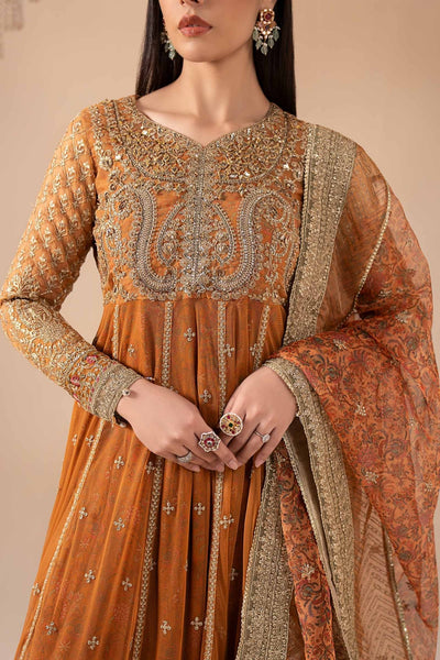 Maria B | RTW | 3 Piece Embroidered Net Suit-Brand:Maria B-Type:Luxury Formals-Yellow - House of Maryam- Buy in UK, USA