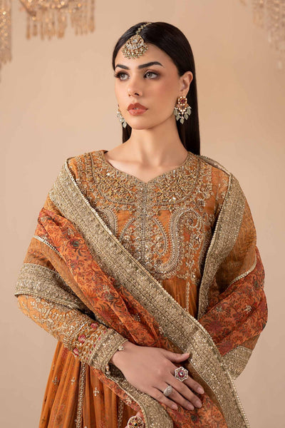 Maria B | RTW | 3 Piece Embroidered Net Suit-Brand:Maria B-Type:Luxury Formals-Yellow - House of Maryam- Buy in UK, USA