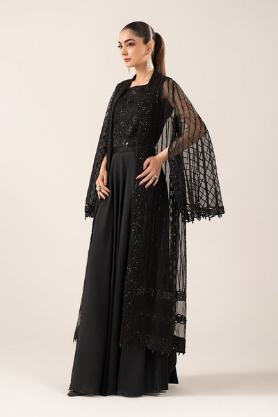 Maria B | RTW | 3 Piece Embroidered Organza Suit-Brand:Maria B-Type:Luxury Formals-Black - House of Maryam- Buy in UK, USA