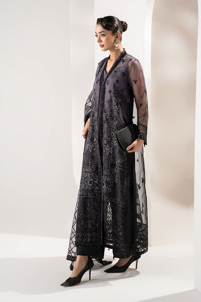 Maria B | RTW | 3 Piece Embroidered Organza Suit-Brand:Maria B-Type:Luxury Formals-Black - House of Maryam- Buy in UK, USA