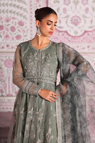 Maria B | RTW | 3 Piece Embroidered Organza Suit-Brand:Maria B-Type:Luxury Formals-Blue - House of Maryam- Buy in UK, USA