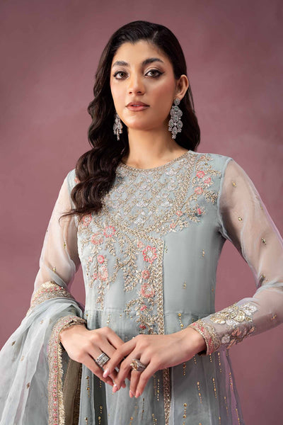 Maria B | RTW | 3 Piece Embroidered Organza Suit-Brand:Maria B-Type:Luxury Formals-Ferozi - House of Maryam- Buy in UK, USA