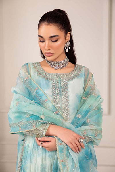 Maria B | RTW | 3 Piece Embroidered Organza Suit-Brand:Maria B-Type:Luxury Formals-Ferozi - House of Maryam- Buy in UK, USA