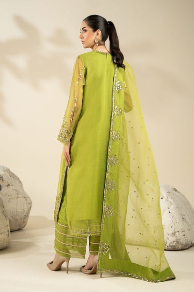 Maria B | RTW | 3 Piece Embroidered Organza Suit-Brand:Maria B-Type:Luxury Formals-Green - House of Maryam- Buy in UK, USA