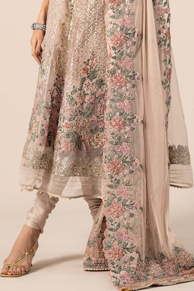 Maria B | RTW | 3 Piece Embroidered Organza Suit-Brand:Maria B-Type:Luxury Formals-Grey - House of Maryam- Buy in UK, USA