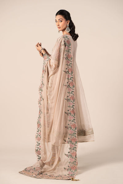 Maria B | RTW | 3 Piece Embroidered Organza Suit-Brand:Maria B-Type:Luxury Formals-Grey - House of Maryam- Buy in UK, USA