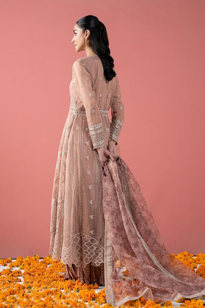 Maria B | RTW | 3 Piece Embroidered Organza Suit-Brand:Maria B-Type:Luxury Formals-Pink - House of Maryam- Buy in UK, USA