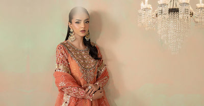 Maria B | RTW | 3 Piece Embroidered Organza Suit-Brand:Maria B-Type:Luxury Formals-Pink - House of Maryam- Buy in UK, USA