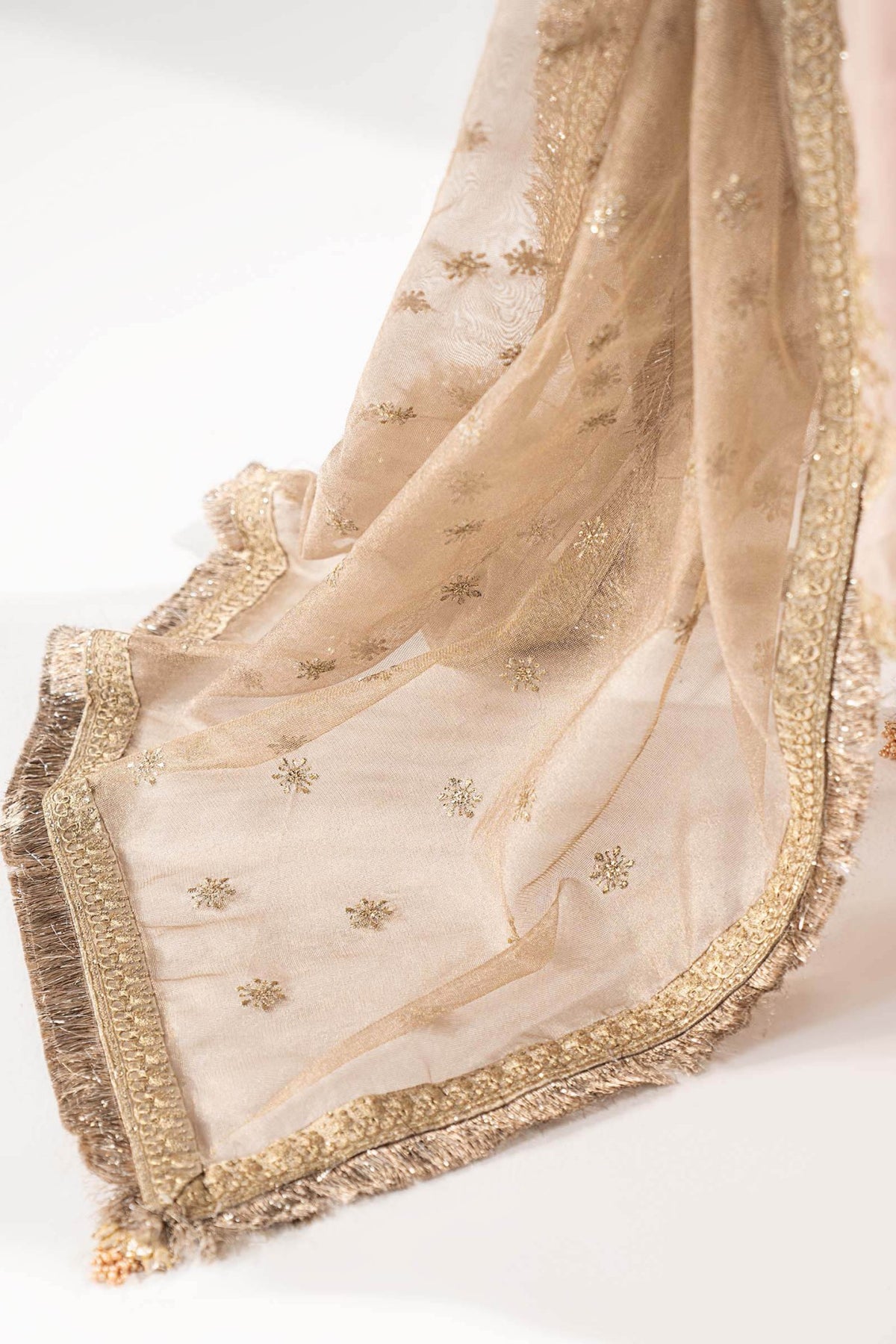 Maria B | RTW | 3 Piece Embroidered Organza Suit-Brand:Maria B-Type:Luxury Formals-Pink - House of Maryam- Buy in UK, USA