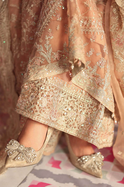 Maria B | RTW | 3 Piece Embroidered Organza Suit-Brand:Maria B-Type:Luxury Formals-Pink - House of Maryam- Buy in UK, USA