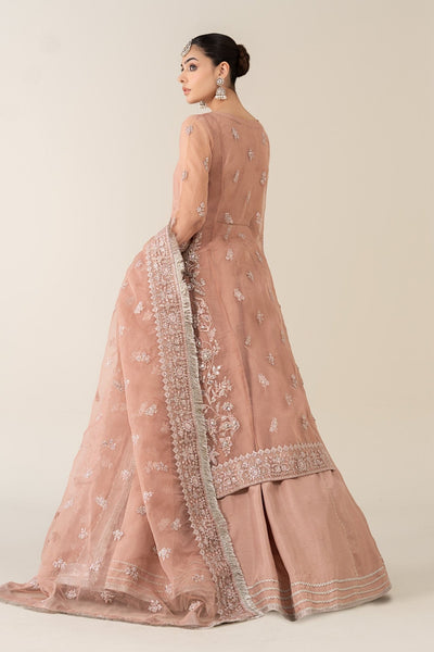 Maria B | RTW | 3 Piece Embroidered Organza Suit-Brand:Maria B-Type:Luxury Formals-Pink - House of Maryam- Buy in UK, USA