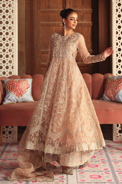 Maria B | RTW | 3 Piece Embroidered Organza Suit-Brand:Maria B-Type:Luxury Formals-Pink - House of Maryam- Buy in UK, USA