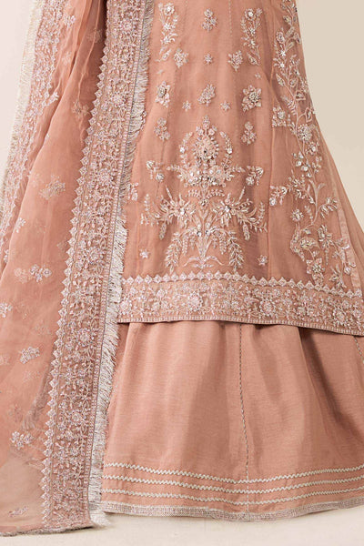 Maria B | RTW | 3 Piece Embroidered Organza Suit-Brand:Maria B-Type:Luxury Formals-Pink - House of Maryam- Buy in UK, USA