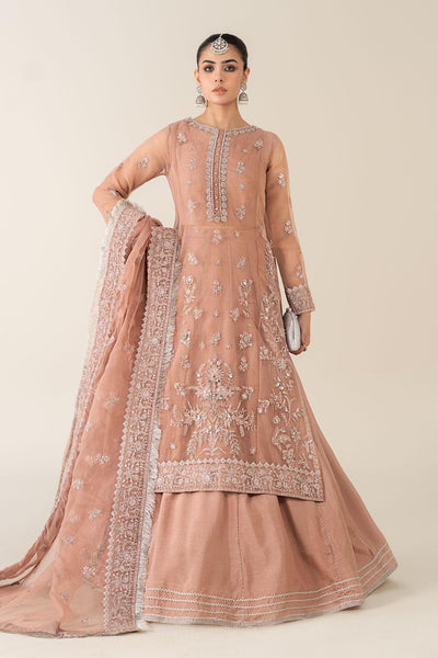 Maria B | RTW | 3 Piece Embroidered Organza Suit-Brand:Maria B-Type:Luxury Formals-Pink - House of Maryam- Buy in UK, USA