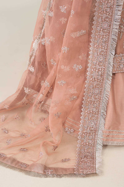 Maria B | RTW | 3 Piece Embroidered Organza Suit-Brand:Maria B-Type:Luxury Formals-Pink - House of Maryam- Buy in UK, USA