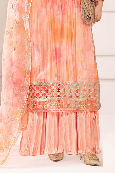 Maria B | RTW | 3 Piece Embroidered Organza Suit-Brand:Maria B-Type:Luxury Formals-Pink - House of Maryam- Buy in UK, USA