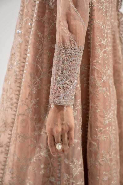 Maria B | RTW | 3 Piece Embroidered Organza Suit-Brand:Maria B-Type:Luxury Formals-Pink - House of Maryam- Buy in UK, USA