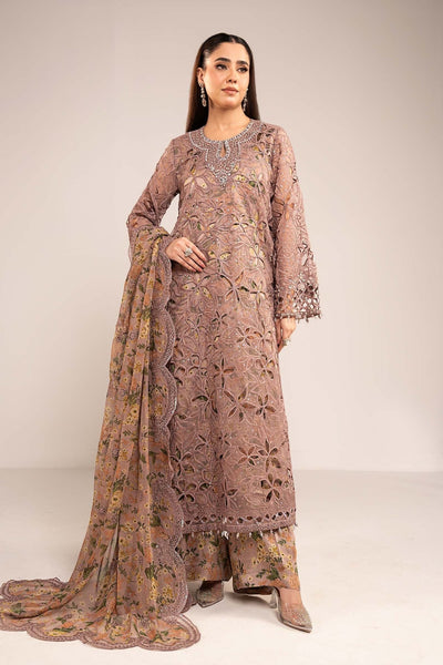 Maria B | RTW | 3 Piece Embroidered Organza Suit-Brand:Maria B-Type:Luxury Formals-Purple - House of Maryam- Buy in UK, USA