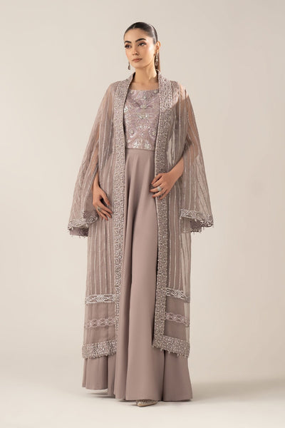 Maria B | RTW | 3 Piece Embroidered Organza Suit-Brand:Maria B-Type:Luxury Formals-Purple - House of Maryam- Buy in UK, USA