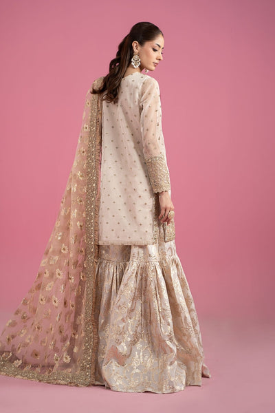 Maria B | RTW | 3 Piece Embroidered Organza Suit-Brand:Maria B-Type:Luxury Formals-White - House of Maryam- Buy in UK, USA