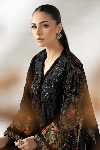 Maria B | RTW | 3 Piece Embroidered Palachi Suit-Brand:Maria B-Type:Luxury Pret-Black - House of Maryam- Buy in UK, USA