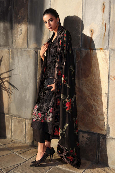 Maria B | RTW | 3 Piece Embroidered Palachi Suit-Brand:Maria B-Type:Luxury Pret-Black - House of Maryam- Buy in UK, USA