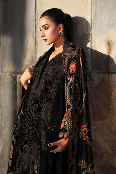 Maria B | RTW | 3 Piece Embroidered Palachi Suit-Brand:Maria B-Type:Luxury Pret-Black - House of Maryam- Buy in UK, USA