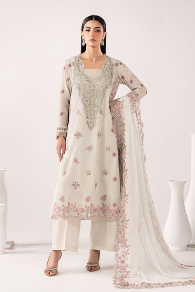 Maria B | RTW | 3 Piece Embroidered Paper Cotton Suit-Brand:Maria B-Type:Luxury Pret-Blue - House of Maryam- Buy in UK, USA