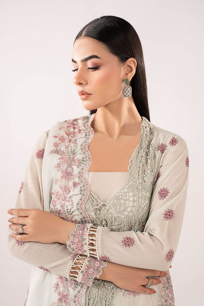 Maria B | RTW | 3 Piece Embroidered Paper Cotton Suit-Brand:Maria B-Type:Luxury Pret-Blue - House of Maryam- Buy in UK, USA