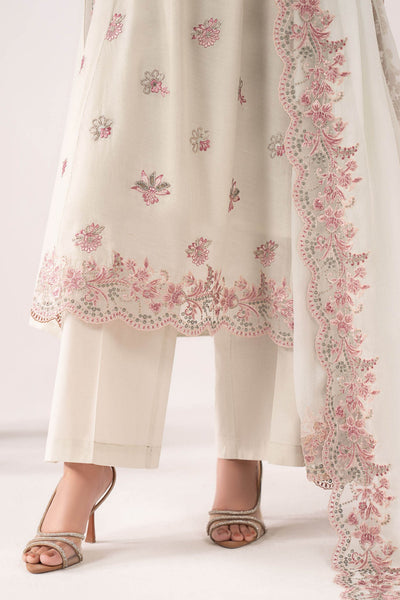 Maria B | RTW | 3 Piece Embroidered Paper Cotton Suit-Brand:Maria B-Type:Luxury Pret-Blue - House of Maryam- Buy in UK, USA